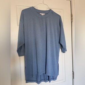 Athleta blue 3/4 sleeve top. Size medium.